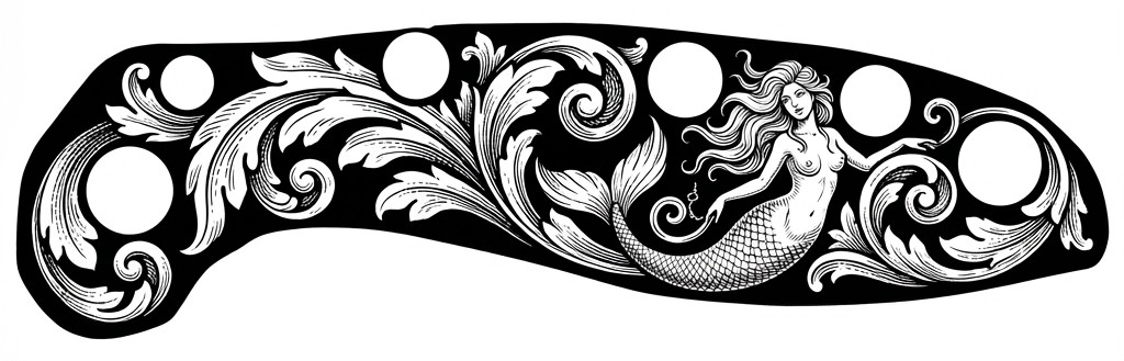 Finished scrollwork design from that outline